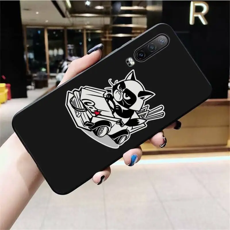 Мягкий чехол для телефона HUAGETOP JDM Drift Car Cat на заказ Huawei P40 P30 P20 lite Pro Mate 30 20 P Smart 2019