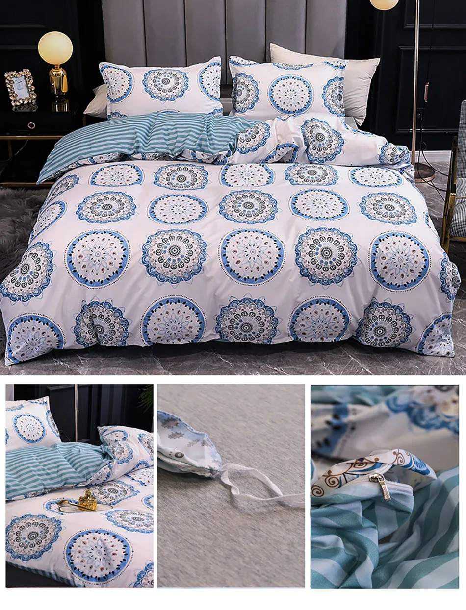 3pcs Marble Duvets And Bedding Sets Bedspreads Quality Bed Set For Home Soft Bedspreads For Double Bed Feather Bed Cover