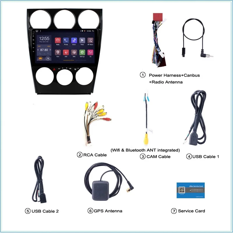 Cheap HOT SALE IPS 2.5D  9 inch Android 8.1 Car Radio DVD Player for MAZDA 6  2002-2008 GPS Glonass Navigation Audio Video SWC 5