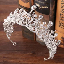 Лидер продаж- стиль, корейский стиль, искусственный бриллиант, свадебная большая корона, популярный, Корона невесты, свадебные аксессуары