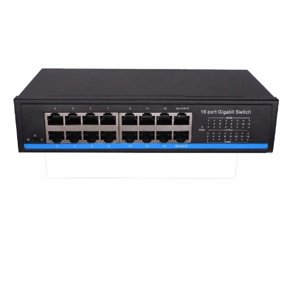 10/100/1000 м 16 Порты гигабитный коммутатор полный дуплекс Gigabit Ethernet коммутаторы
