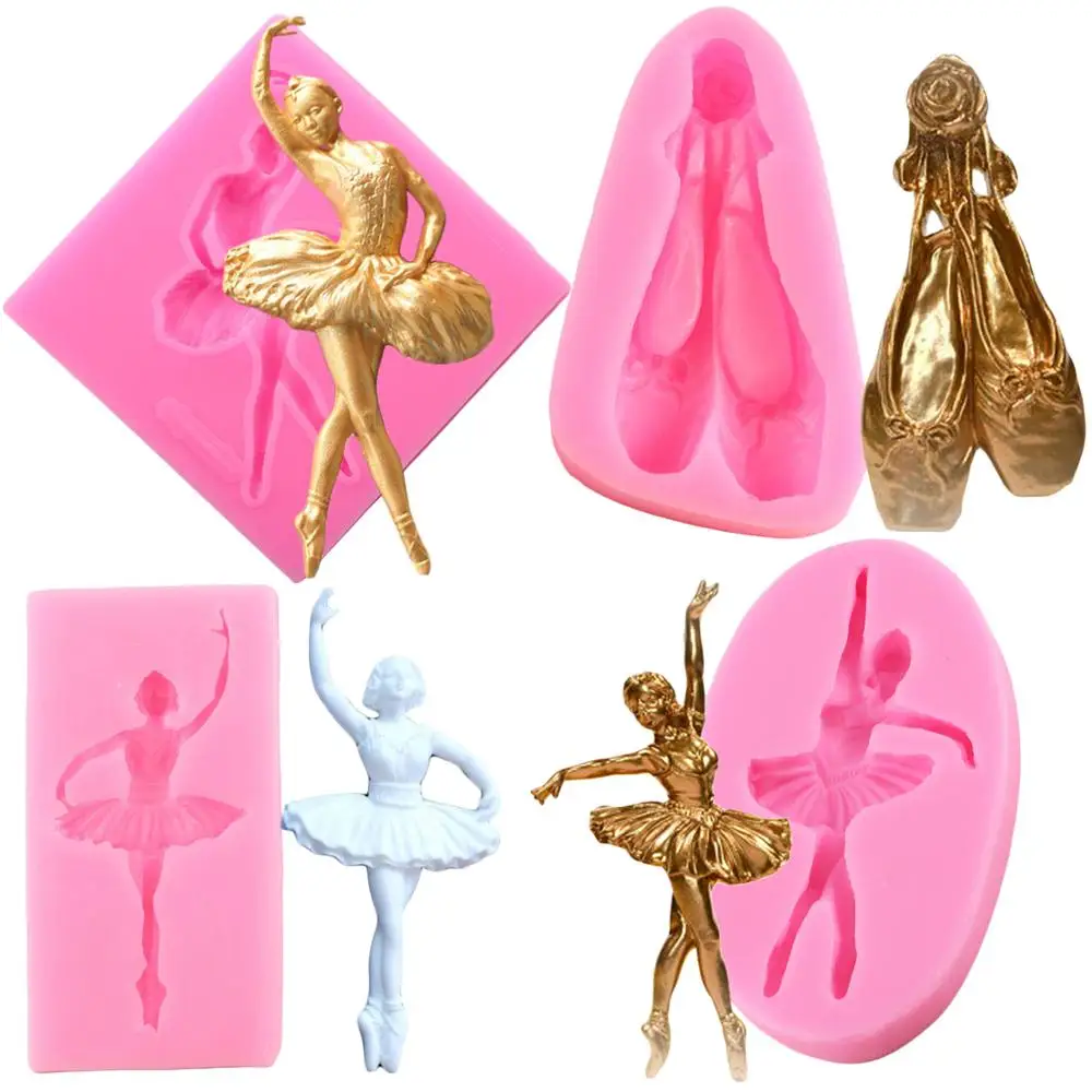 Ballet Dancer Silicone Molds Ballet Shoes Fondant Mold DIY Baby
