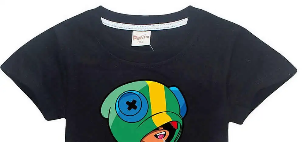 Детская Хлопковая футболка; летняя футболка для мальчиков - Цвет: 8491-black