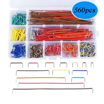 

Wire Jumper kit Pre-striped Supplies 560pcs 14 Lengths Preformed Breadboard