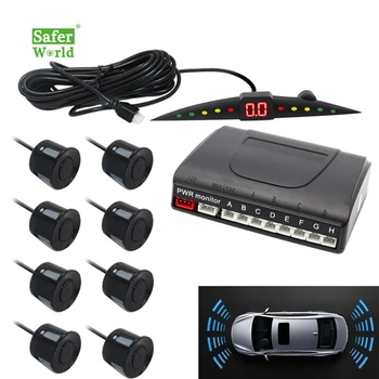 

Car 8 Pcs Waterproof Front And Rear Parking Sensor Kit For After Market