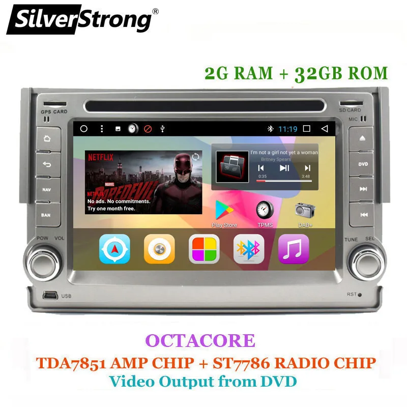 SilverStrong Android автомобильный Радио DVD 2Din для hyundai H1 STAREX T8 Android 32 Гб rom Navitel Android DVD gps