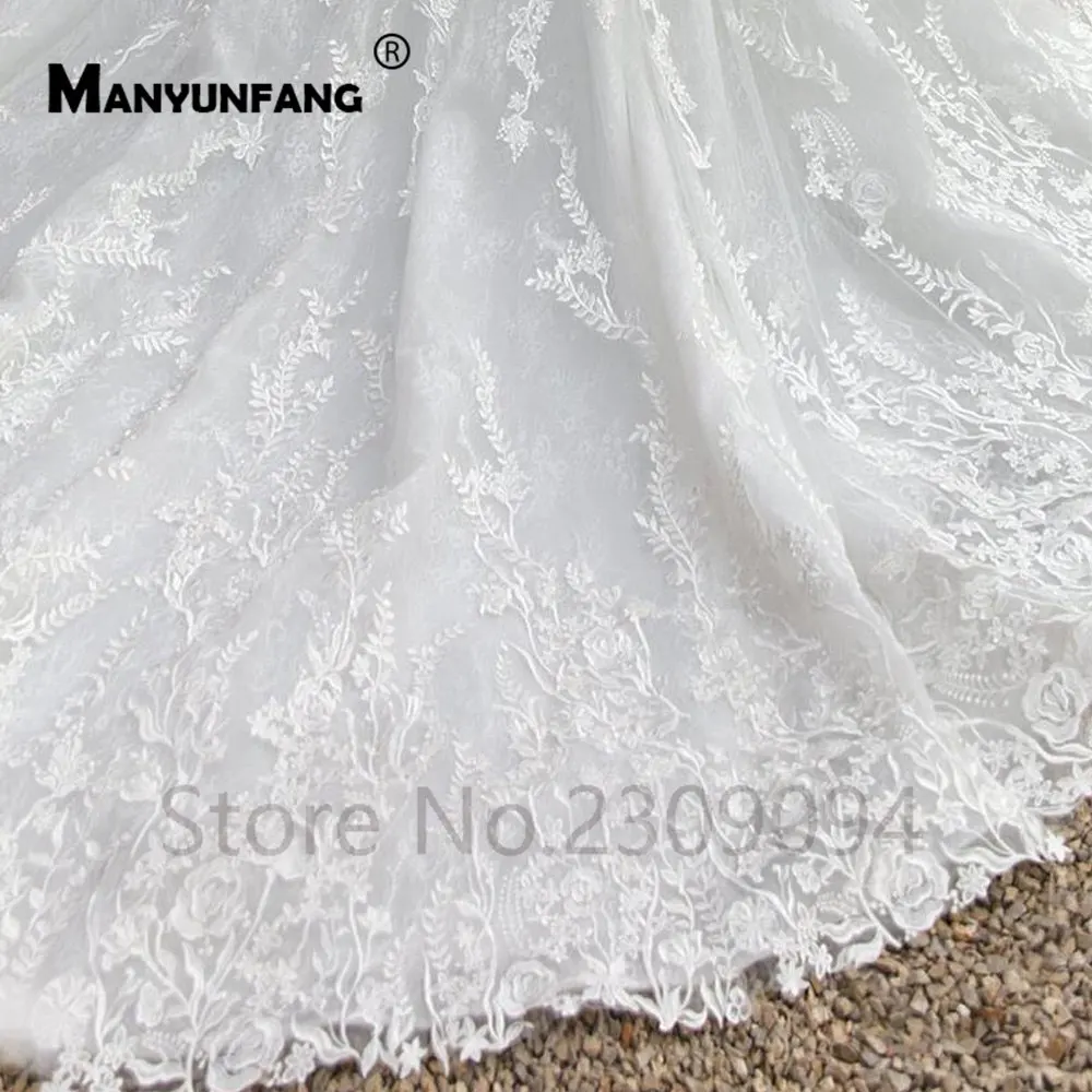Свадебное платье для MANYUNFANG бальное платье для девочек, robe de mariage sirene, прозрачное свадебное платье цвета слоновой кости с длинными рукавами Модель года