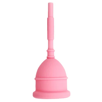 

2Pcs Reusable Silicone Women Menstrual Cup Folding Monthly Menstrual Leak-proof Collector (Discharged, Pink)
