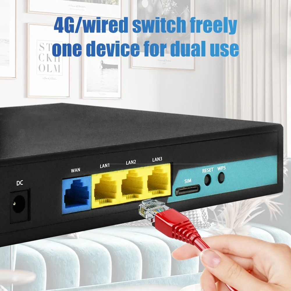 Kuwfi 4g Lte Roteador Wifi 3g4g Cartão Sim Roteador Cat4 150 Mbps Industrial Cpe 32 Usuários Wi-fi Rj45 Antenas Externas Pcs Roteadores sem fio - Imagem 4