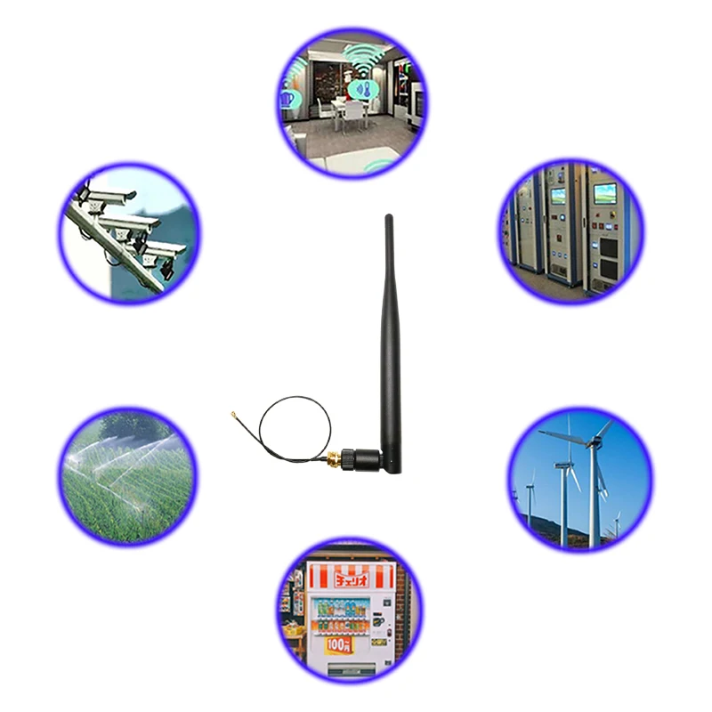 433MHz Antenna Kit 5dbi External Omni Directional SMA Connecter IPX U.FL 20 cm RG1.13 Cable Signal Booster Node Lorawan