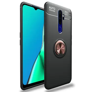 

30pcs/lot Invisible Stand Case For OPPO A9 2020 A5 2020 360 Degree Rotary Buckle Ring Frosted TPU Cover For OPPO Realme X