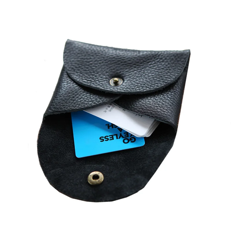 Кошельки LANSPACE из натуральной кожи с застежкой для монет маленькие бумажники