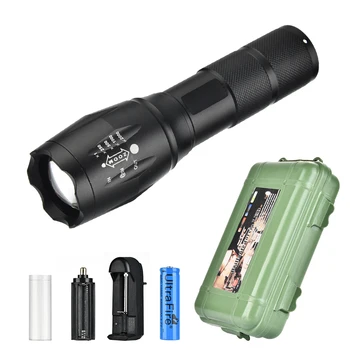 

LED Flashlight Waterproof Torch 5 Switch Modes Telescopic Adjustable Focus Zoom Camping Light Zoomable Bicycle Light