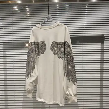 

2020 Autumn New Back Sleeves Eagle Wings Design T Shirt Women Top