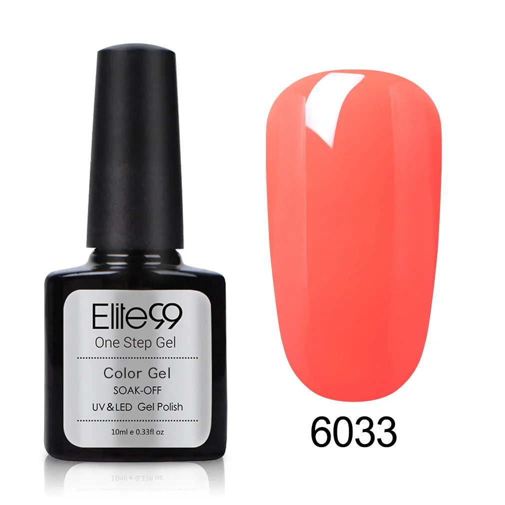 6033 Elite99 10 мл гель для ногтей one step Лаки без необходимы вещи наивысшего Базовое покрытие Гель-лак для ногтей 3 в 1 УФ гель для ногтей маникюр гель лак - Цвет: 6033