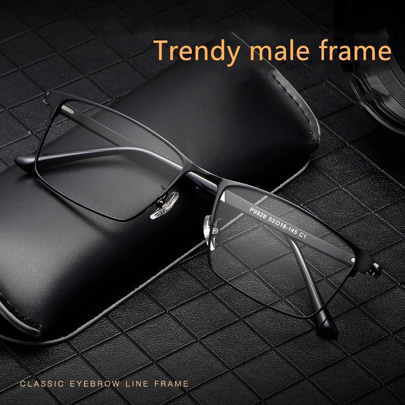 

Ultralight business men's full rim glasses frame titanium alloy quality optical glasses frame prescription glasses P9928