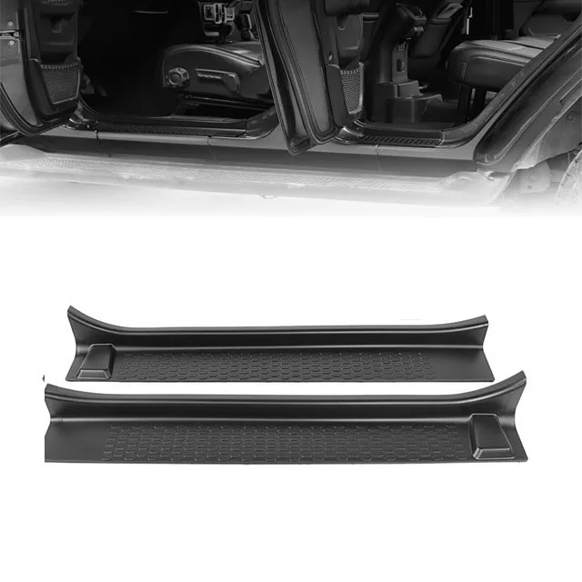 

Front Entry Guards Door Sill Plate Protectors for Jeep Wrangler JL 2018+ for Jeep Gladiator JT 2018+ ABS 2 Door Threshold Bar St