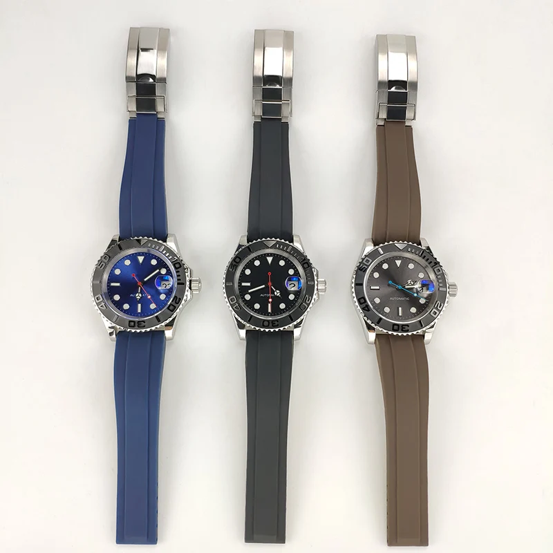 Автоматические механические часы мужские наручные часы yacht diver master 40 мм сапфировое стекло силиконовый керамический ободок мужские часы