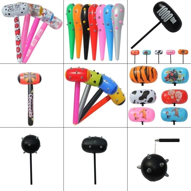 Inflatable hammer holiday party parent-child interaction cartoon thousand tons toy stage blowing air props | Дом и сад