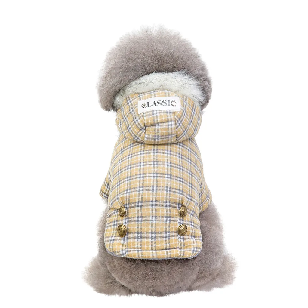 

2019 New Fashion Plaid Pet Coat Autumn And Winter Classic Keep Warm Cat Dog Clothing For Chihuahua French Bulldog #NN824