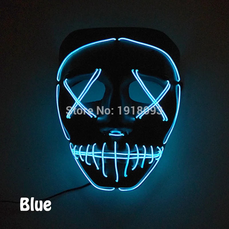 mask 6 Смешной Рождественский подарок светодиодный световой вечерние маска новогодняя Карнавальная маска для вечеринки украшение цветной провод маска диджей ночной клуб реквизит - Цвет: mask 6