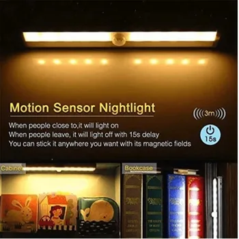 

20# Led Wireless Pir Auto Motion Sensor Infrared Night Light Cabinet Stair Lamp Led Under Cabinet Light Kitchen Battery Operated