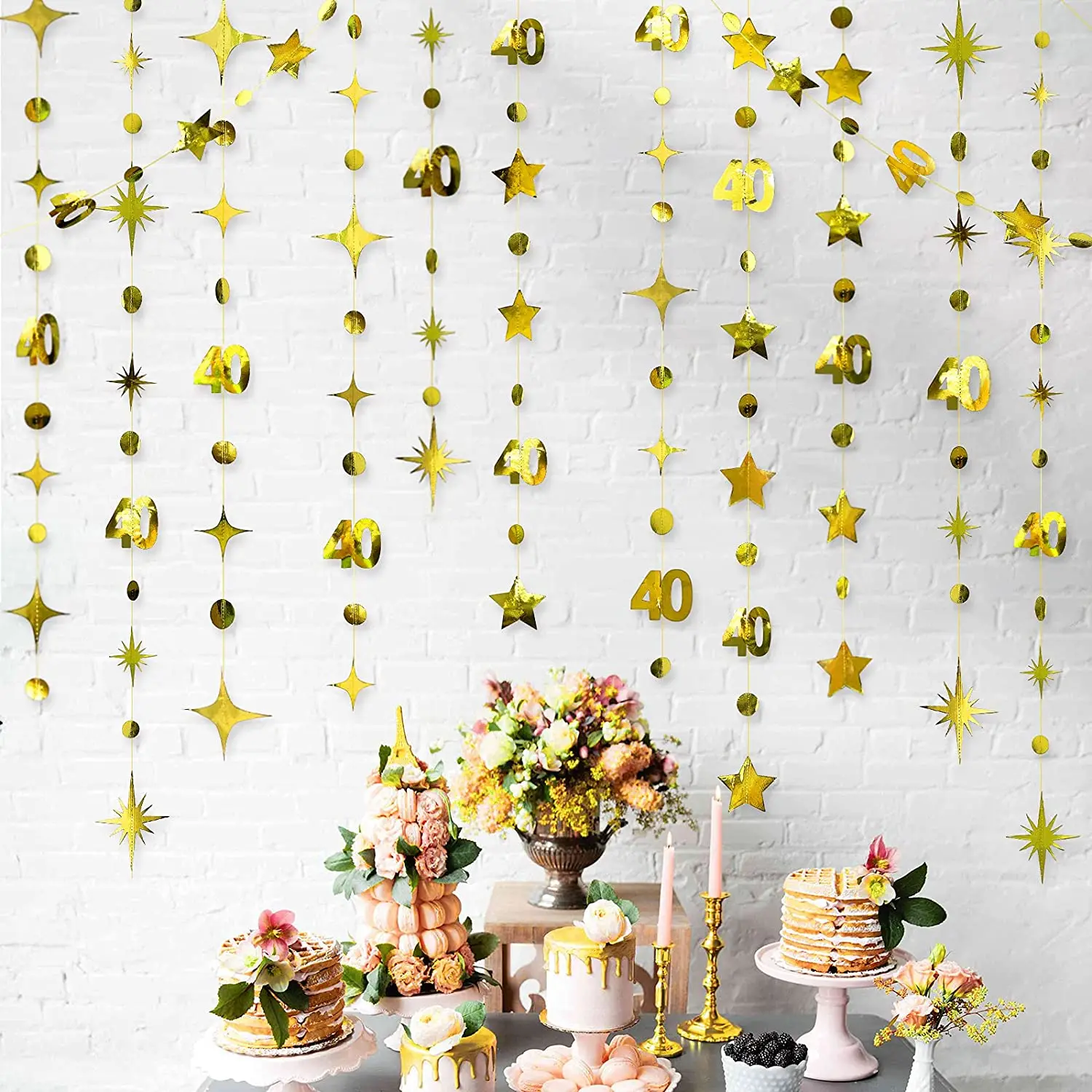 Rose Gold Birthday Celebration Hanging Streamer Decorations