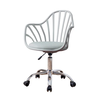 

Nordic Simple And Comfortable Staff Dormitory Seat Lift Office Chair White Work Study Chair Student Swivel Chair