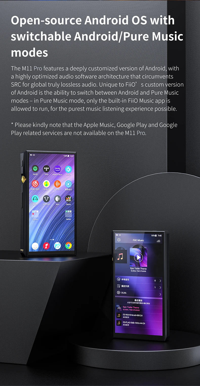 FiiO 64GB M11 Pro Android Hi-Res музыкальный плеер с двойным AK4497/THX AAA-78/atpX HD/LDAC/Bluetooth/DSD/Tidal/Spotify