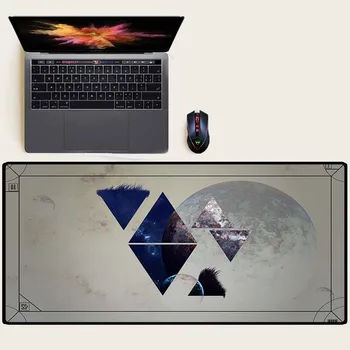 

XGZ Space Nebula White Landscape Large Mouse Pad Game Starry Sky Mouse Pad Non-slip Black Seam Office Computer Carpet Table Mat