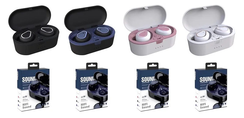 TWS 207 беспроводные Bluetooth V5.0 наушники Handsfree Мини Спортивная гарнитура с микрофоном шумоподавление с зарядным устройством