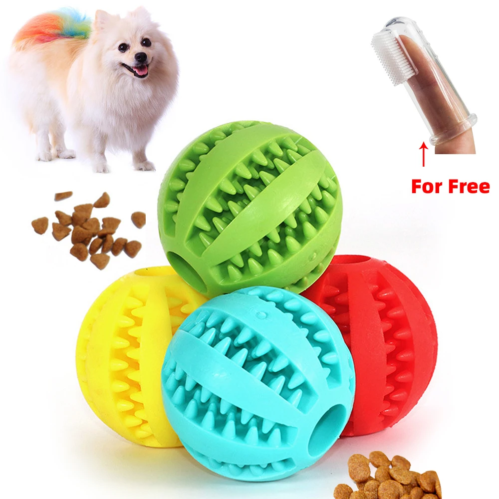 Bolas de plástico de policarbonato para perros, juguetes de goma de juguete con fugas de comida para perros de compañía, gatos, juguetes masticables para cachorros, bola interactiva, limpieza de dientes, accesorios para mascotas, 1 unidad
