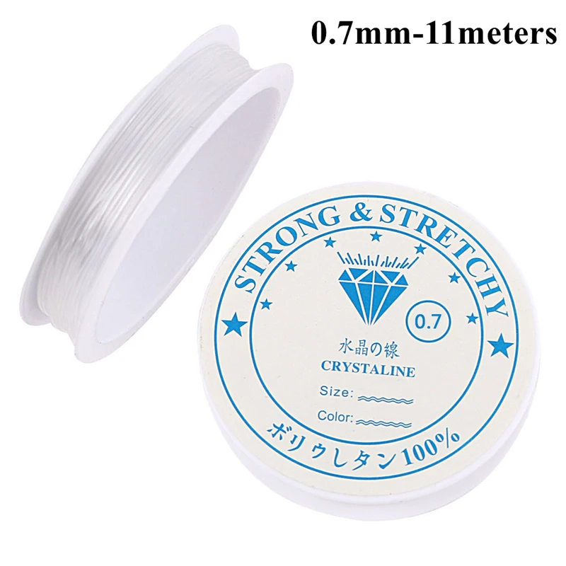 Kaufen Sie 1 und erhalten Sie 1 gratis. Elastischer Perlendraht für die Schmuckherstellung. Transparente Kristallschmuck-Schnur, DIY, handgefertigtes Armband-Handwerk – Detail 8