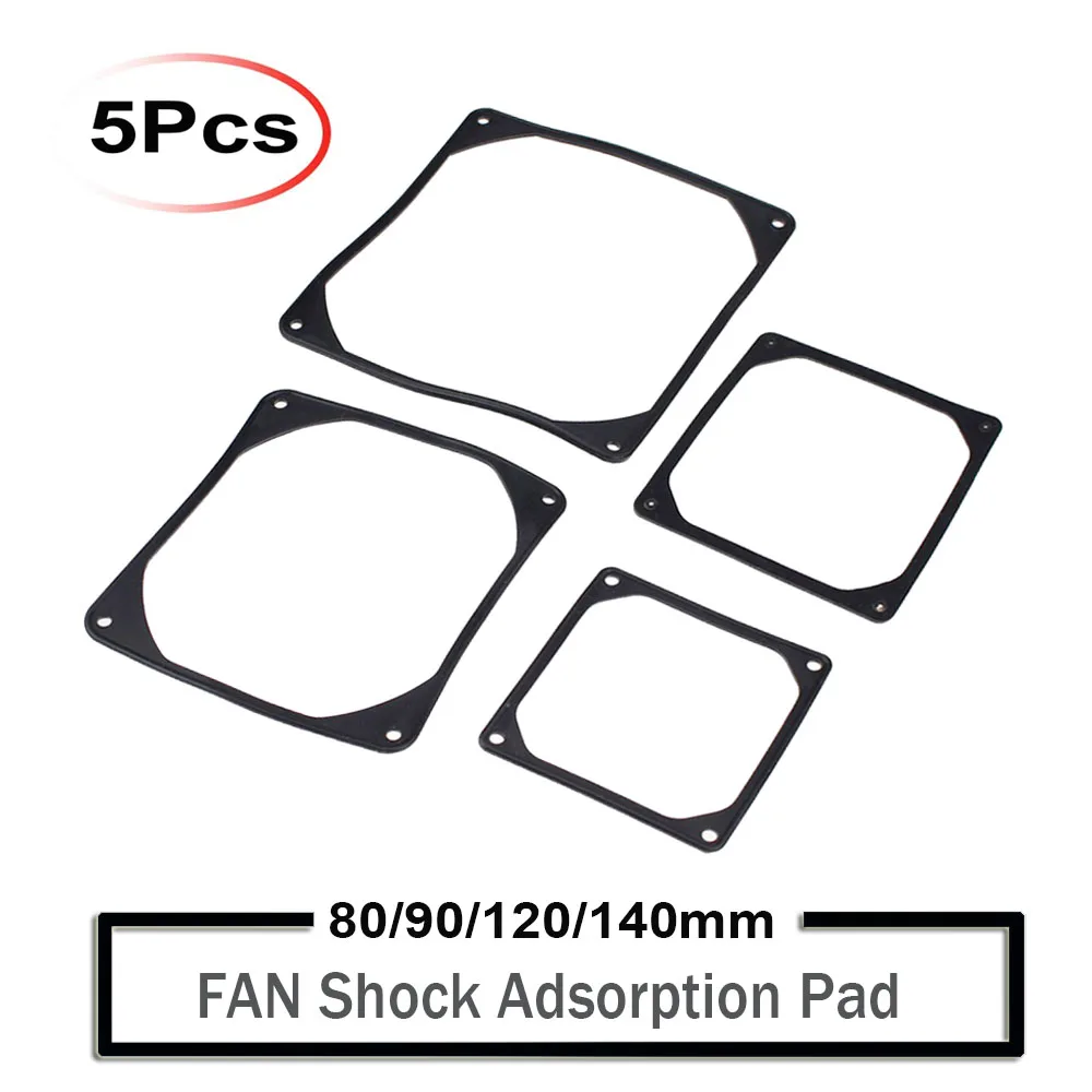 Anti-vibração Silicone Fan Gaxeta Redução de Ruído Silenciador Almofada da Gaxeta para Computador pc Case Ventilador Peças 80 mm 92 mm 120 mm 140 mm