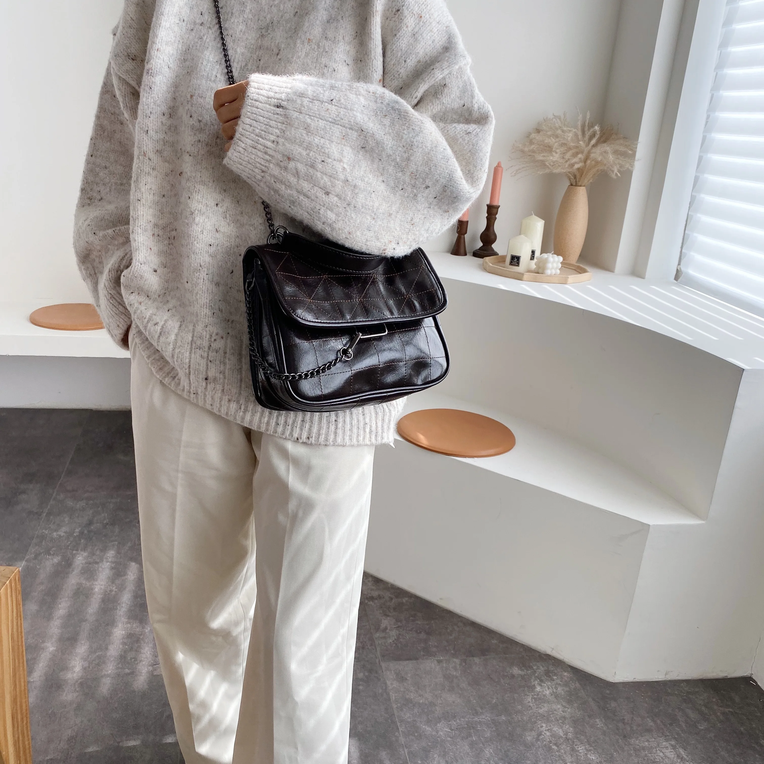  Crossbody Bags for Women Large Capacity High-end Foreign Shoulder Bag Korean Version of The Messeng - 4000225468933
