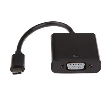 

USB3.1 Type C Male to VGA Female Adapter USB Type-C Transfer to VGA Cable HD 1080P for Macbook Chromebook Hot dropshipping