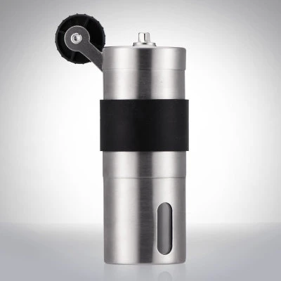 Mini Manual Ceramic Coffee Grinder Stainless Steel Adjustable Coffee Mill With Storage Rubber Loop Easy Cleaning