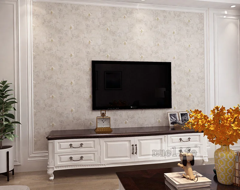 Винтажный пестрый американский стиль нетканые обои 3D greenembossed Простой Европейский спальня гостиная ТВ фон обои