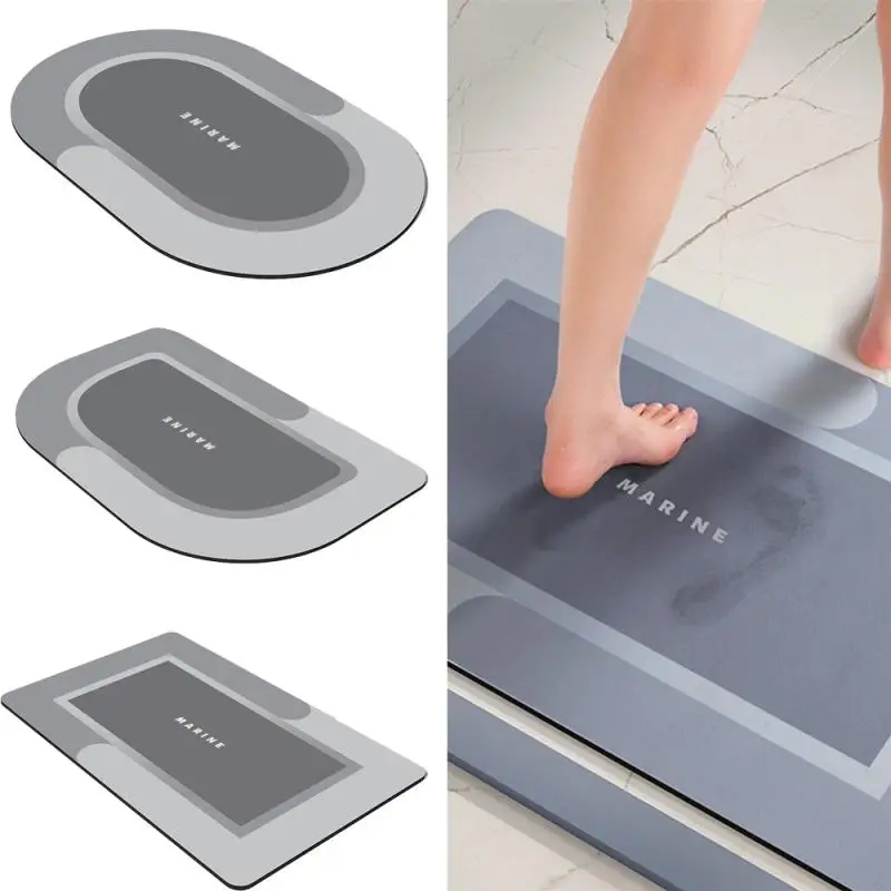 Diatom Mud Super Absorbent Floor Mat Quick Drying Bathroom Mat Non slip