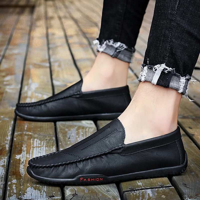 

2019 New Casual Shoes Men Comfortable Flats Loafers Male Soft Driving Shoes Men Moccasins Vintage Loafers Male HC-440