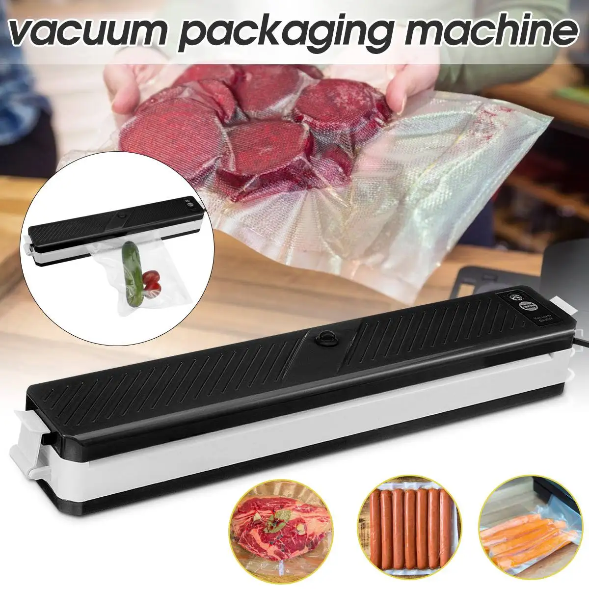 Автоматический бытовой вакуумный упаковщик упаковочная машина для еды кухонный