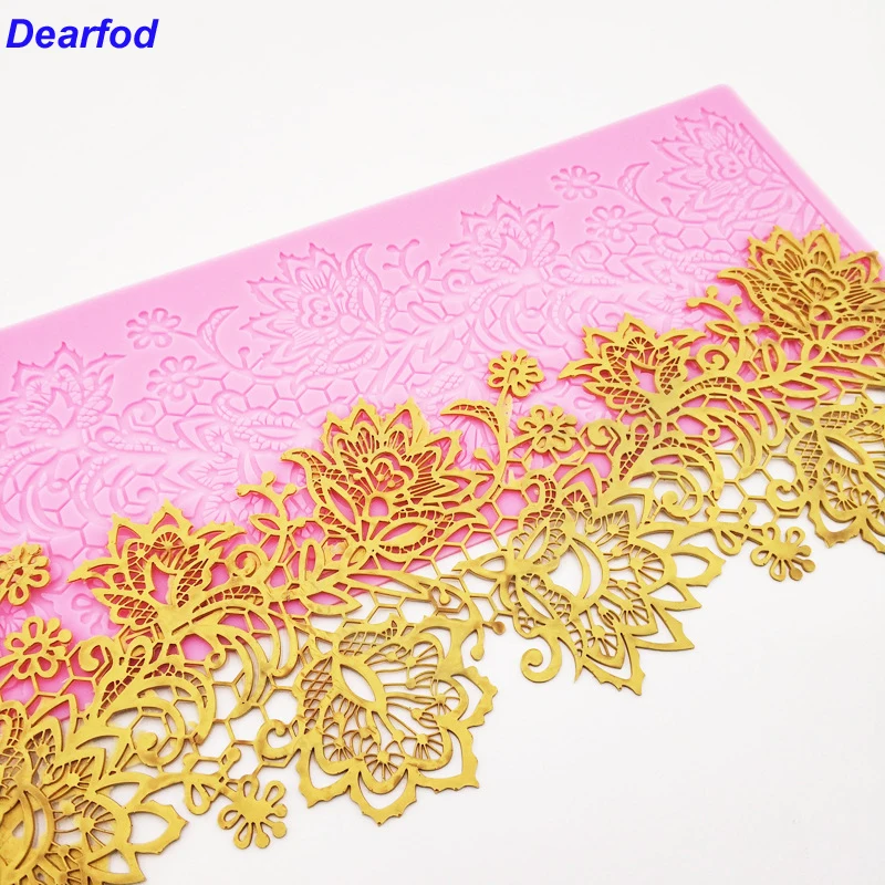 

DBS006 Silicone Mold Flower pattern Silicone Lace Mold Sugar Craft Cake Brim Decoration Tool
