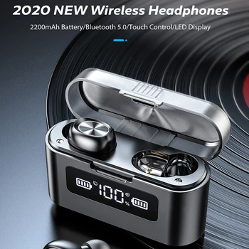 

Wireless Bluetooth 5.0 Earphone Touch Control Sports Headphones TWS Headphone Music Earbuds Headsets With Microphone for iphone