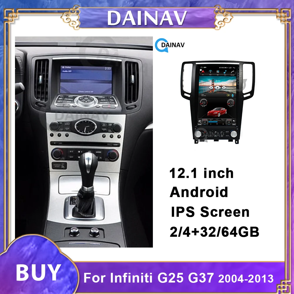

Car Radio Multimedia Player Tesla Style For Infiniti G25 G37 For Nissan Skyline 370gt 2004-2015 GPS Navigation Head Unit