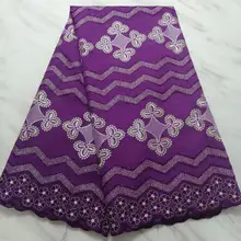 Швейцарская вуаль кружева в швейцарском стиле высокое качество хлопок сухая кружевная ткань горячая Распродажа модная женская ткань из Дубая 5 ярдов/партия