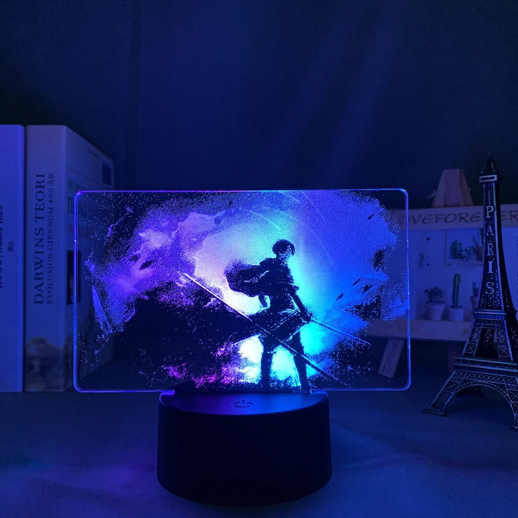 Colorful Anime Two Tone Lamp Attack on Titan for Kid Bedroom Decor Birthday Gift Nightlight Manga AOT Dual Color Led Night Light