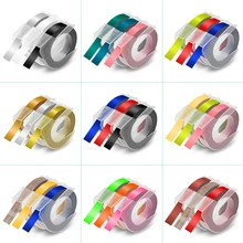 Uniplus-fitas para impressora 3d, 3 peças, compatíveis com dymo, fitas de 9mm, multicoloridas, motex e101, 1610