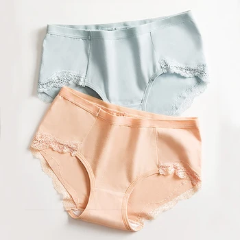 

Sexy Women Cotton Panties Comfort Underwear Briefs Soft Crotch Lace Side Lingerie Female Underpants Panty Intimates Thong #F