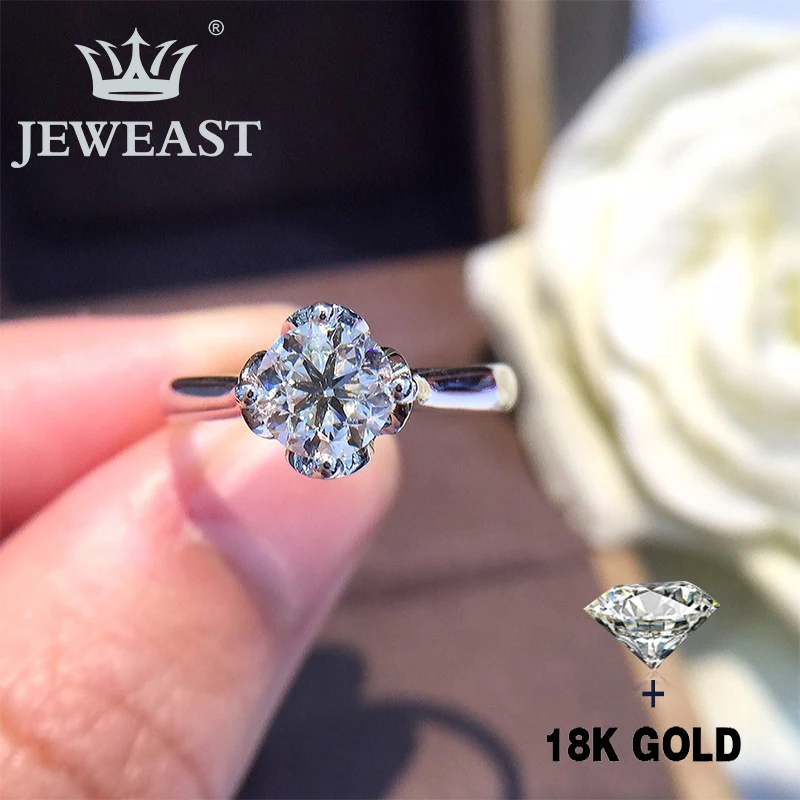 

Natural Diamond 18K Gold Pure Gold Ring Beautiful Gemstone Ring Good Upscale Trendy Classic Party Fine Jewelry Hot Sell New 2019