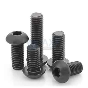 

M2 M2.5 M3 M4 M5 M6 M8 M10 Grade 10.9 Alloy Steel Screws Hex Socket Round Head Cap Black Screw Furniture Fastener Bolt